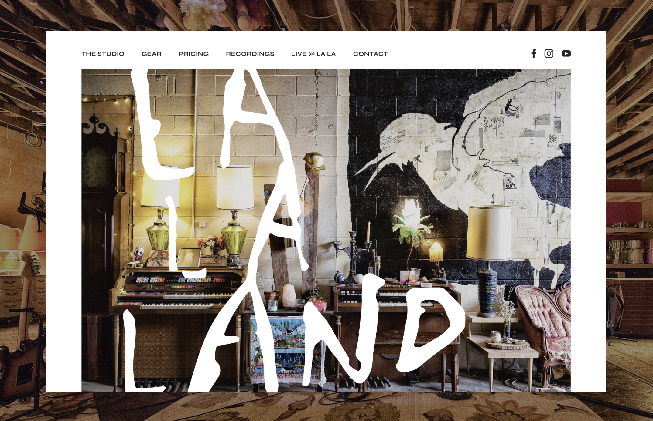 Screenshot of the La La Land website project.