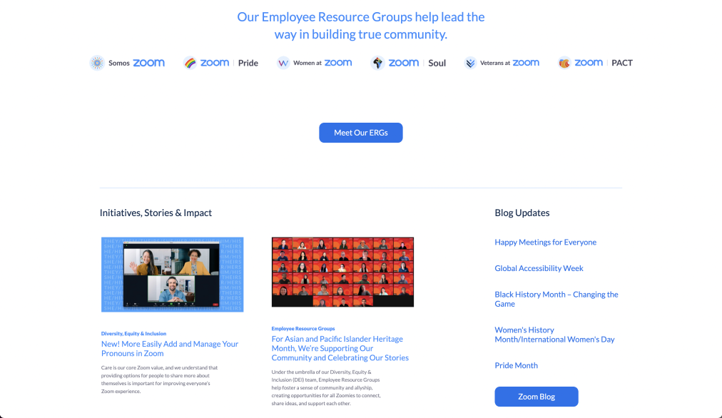 Zoom's employee resource groups