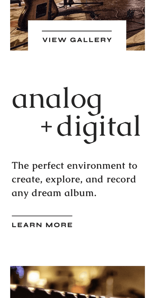 Mobile view promoting analog and digital recording capabilities