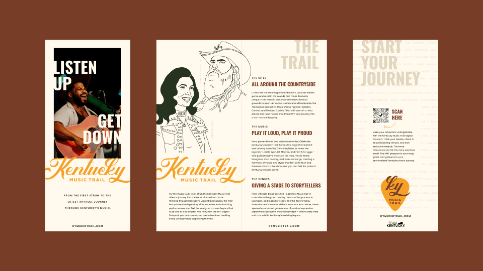 Complete brochure design layout with all panels displayed