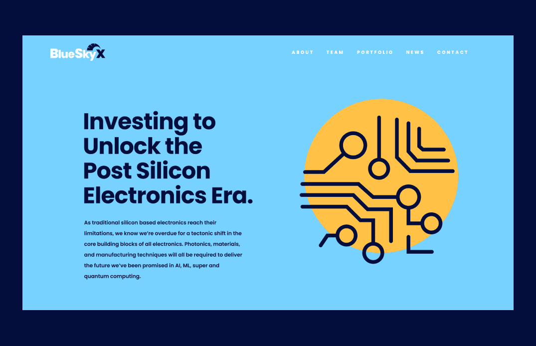 Investment focus page for post-silicon electronics technology