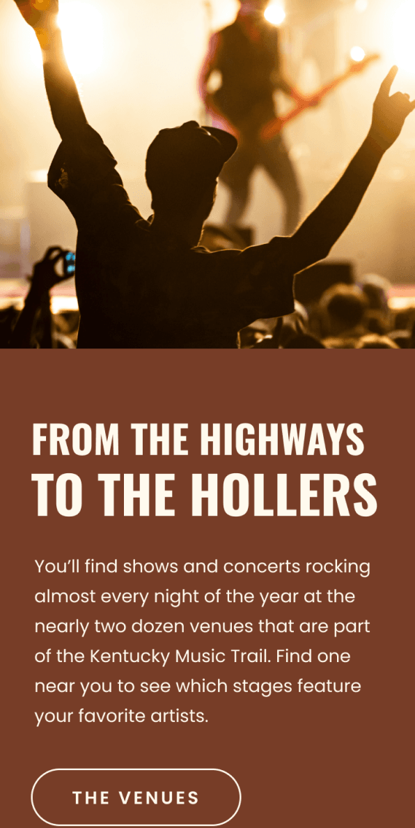 Mobile view of From the Highways to the Hollers concert venues section