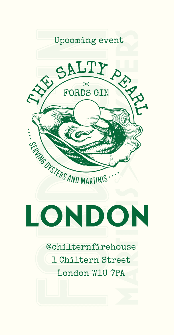 Social media story for The Salty Pearl event at Chiltern Firehouse London with venue details