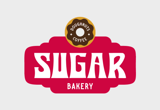 Primary logo with doughnut icon and retro badge design